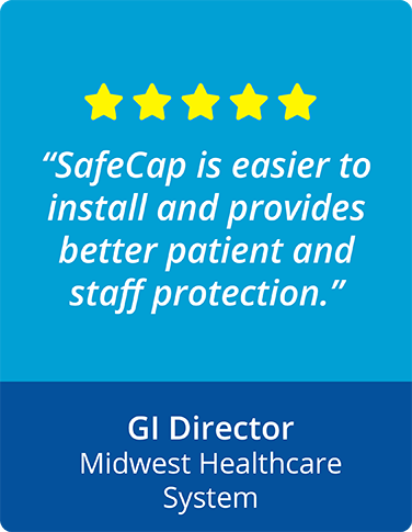 A 5-star review quote from GI Director of Midwest Healthcare System