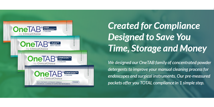 OneTAB®, An Innovative Family of Powder and Liquid Detergents for Cleaning of Scopes and Surgical Instruments, Is Now Available on Multiple GPO Agreements.